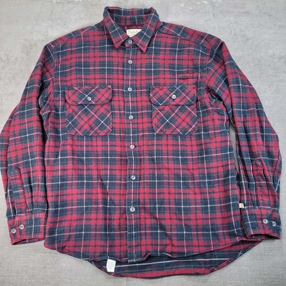 Cabela's Heavy Flannel Shirt Vintage Button Up Plaid‎ Long Sleeve Outdoor XL - Picture 1 of 11